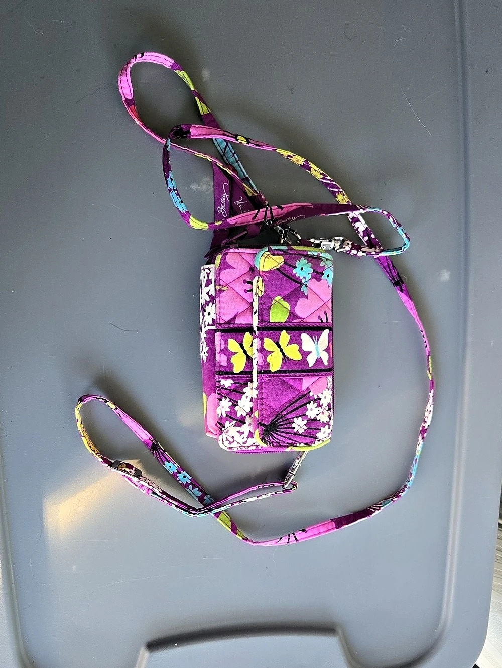Vera Bradley Wallet Crossbody Purple & Pink